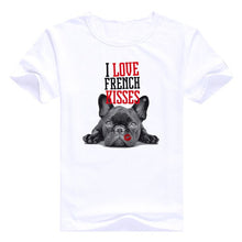 Load image into Gallery viewer, Funny pug  French Bulldog kisses Harajuku T-Shirt Women