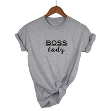 Load image into Gallery viewer, boss lady Letters Print Women tshirt Cotton