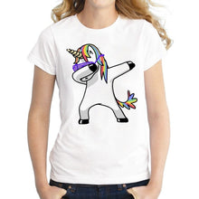 Load image into Gallery viewer, Rainbow Unicorn T Shirt Women New Short