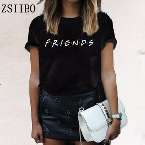 FRIENDS Letter t shirt Women tshirt