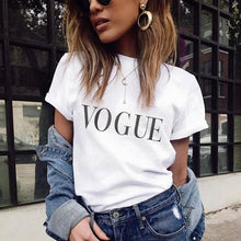 Load image into Gallery viewer, 2019 Summer Women T-shirt VOGUE Letter Printed Tshirts