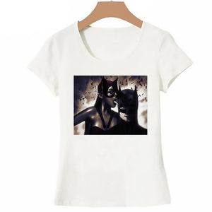 New Summer Women Tops 2019 Batman and Catwoman